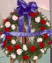 Close up of the wreath at the Navy Memorial.
